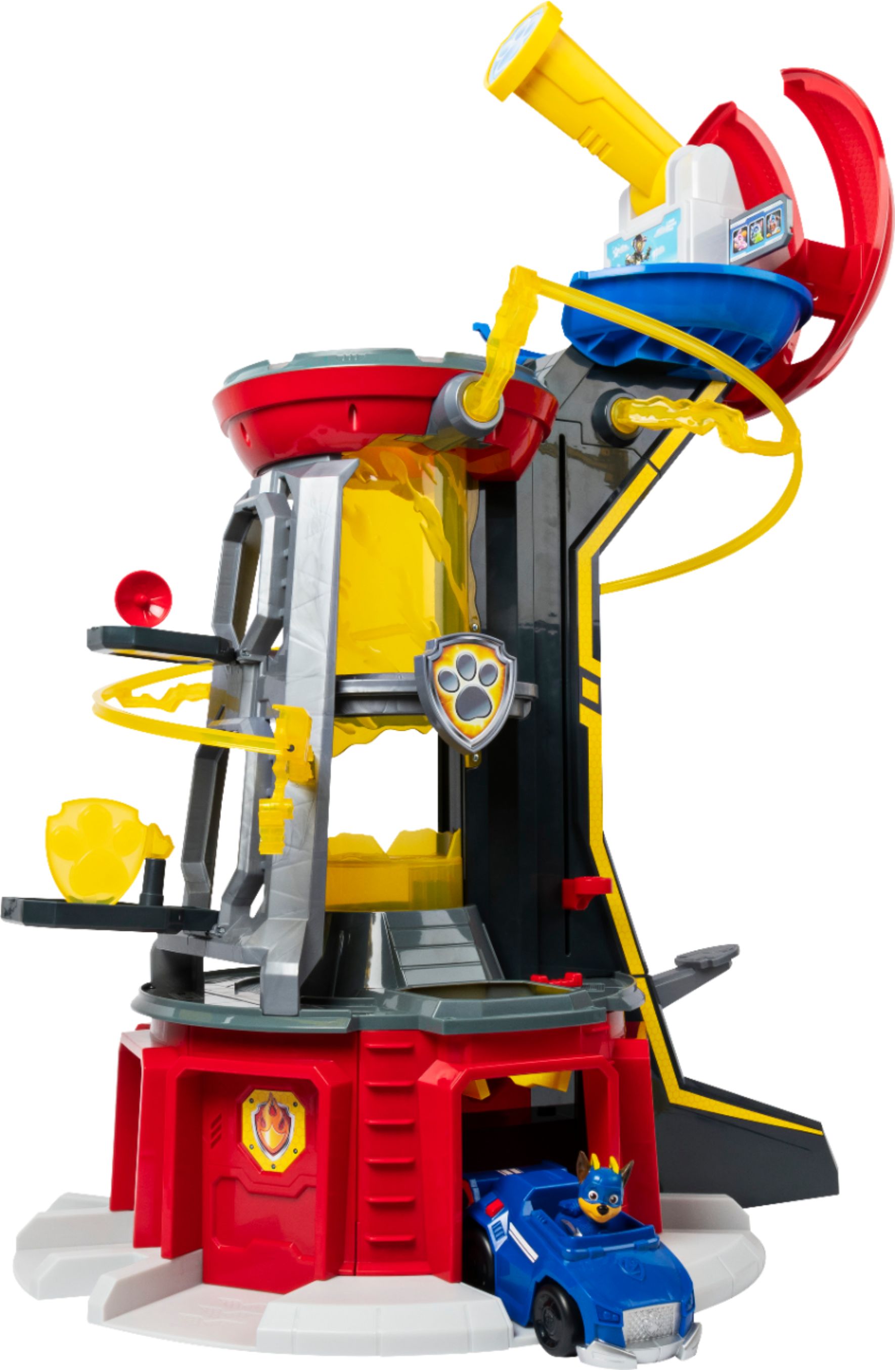 Paw Patrol Mighty Pups Mighty Lookout Tower Playset With Extra Vehicle