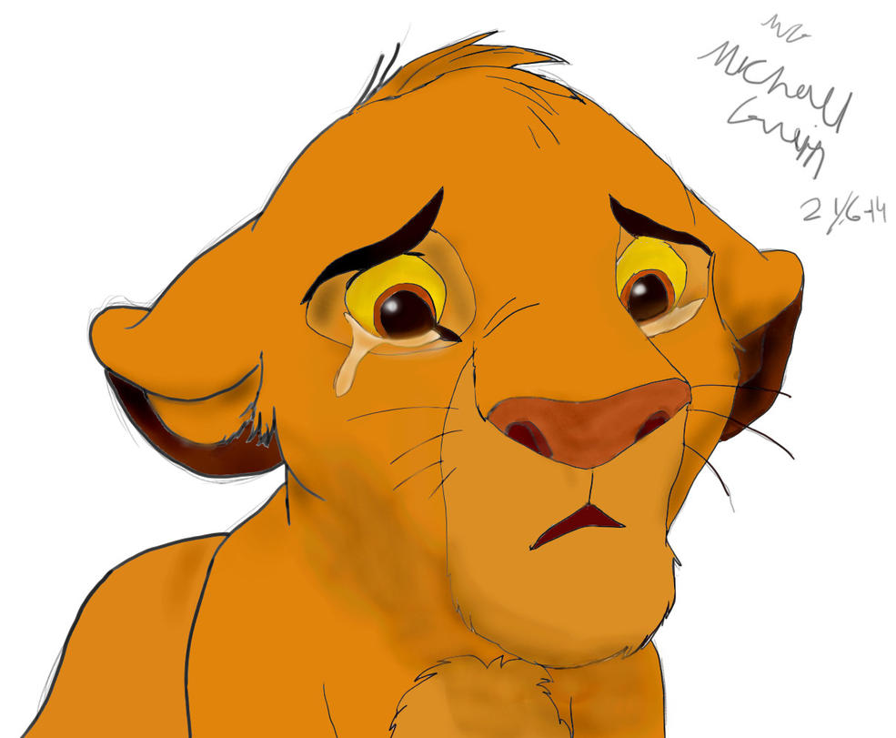 Simba Crying For Mufasa By Michaelsin On Deviantart