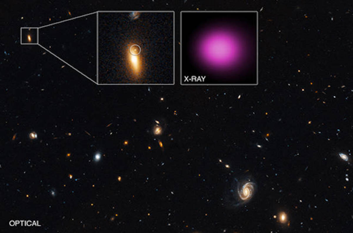 Stripped Of Its Galaxy This Black Hole Is Wandering Naked