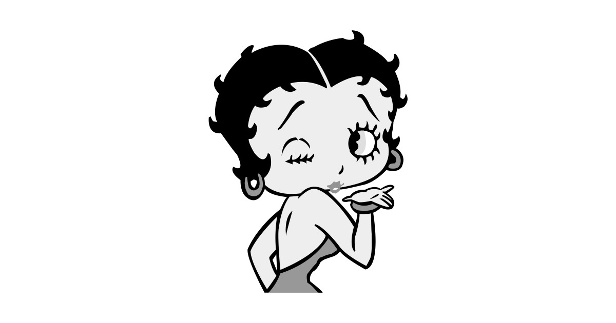 Betty Boop Kiss Black And White Betty Boop Kiss Wink Tapestry