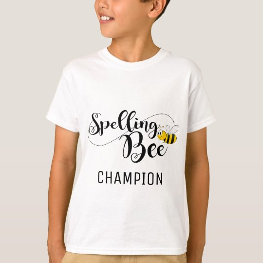 Spelling Bee Champion Bee Theme Honey T Shirt