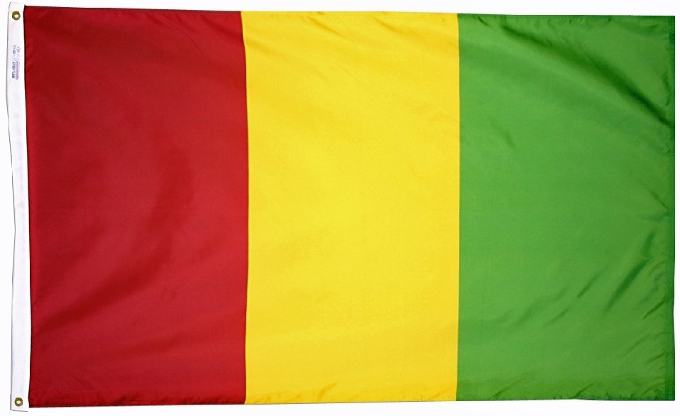 Guinea 2x3 Nylon Flag