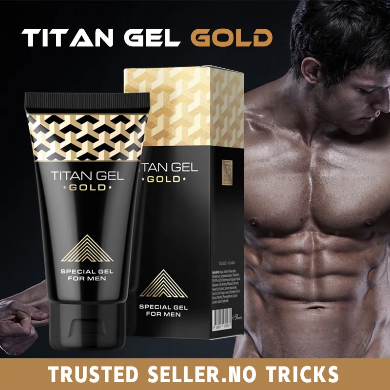 Titan Gel Gold Penis Enlargement Cream Retarder Intime Gel Sex Time