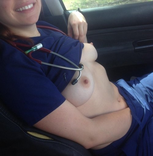 Nurse Taking A Break In Her Car Porn Pic Eporner