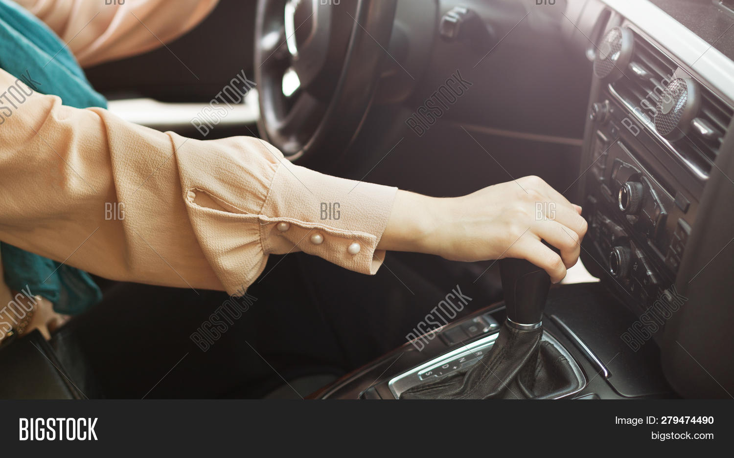 Woman Shifting Gear Image And Photo Free Trial Bigstock