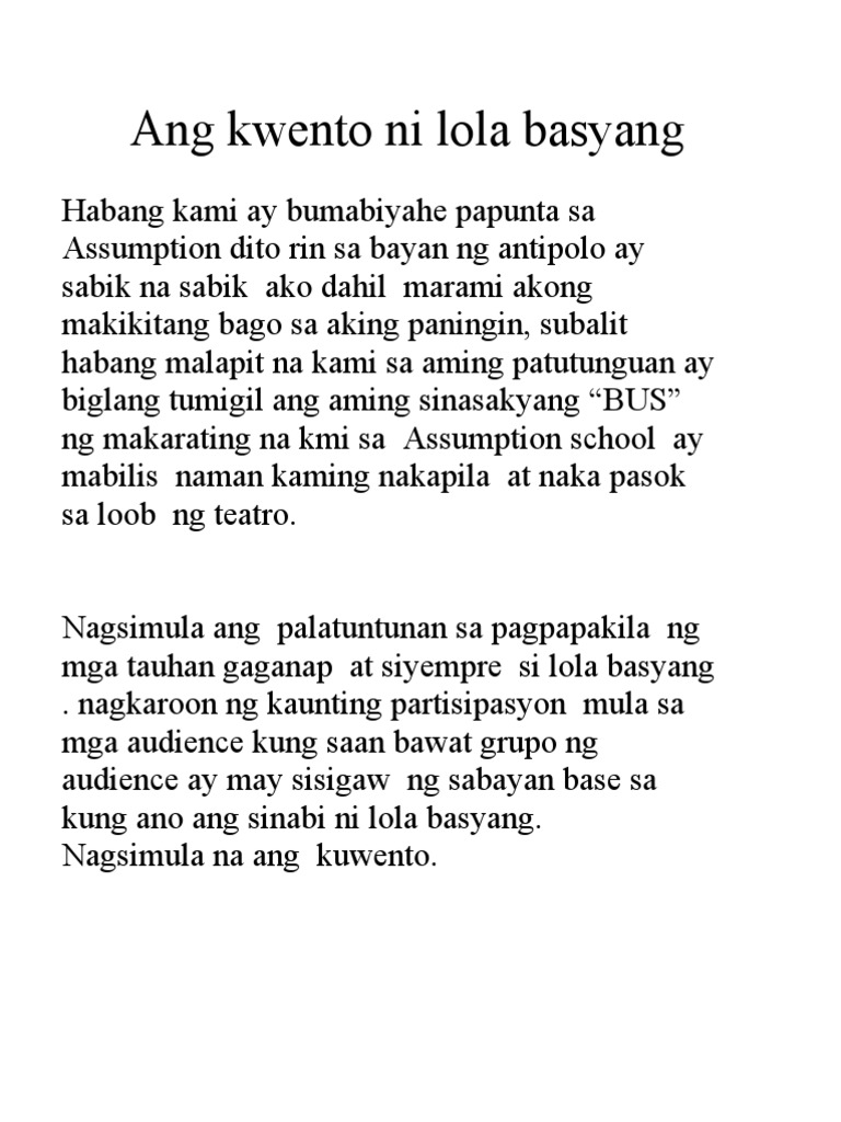 Tagalog Short Stories Halimbawa Ng Maikling Kwentong Pambata Maikling